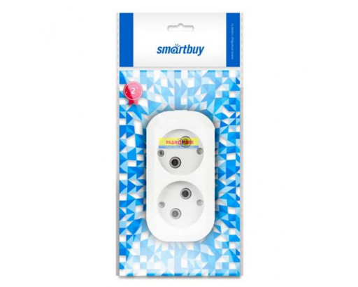 Колодка Smartbuy, 2 гнезда 10А/2,2kW без заземления (SBE-10-2-00-N) / 100