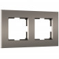 WERKEL Рамка Slab (Бронза матовый) на 2 поста    W0022963