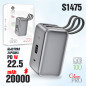 Аккумулятор внешний (Power bank)  20000mAh (PD20W/QC3.0/FAST22.5W) Gray  Deespi DP38