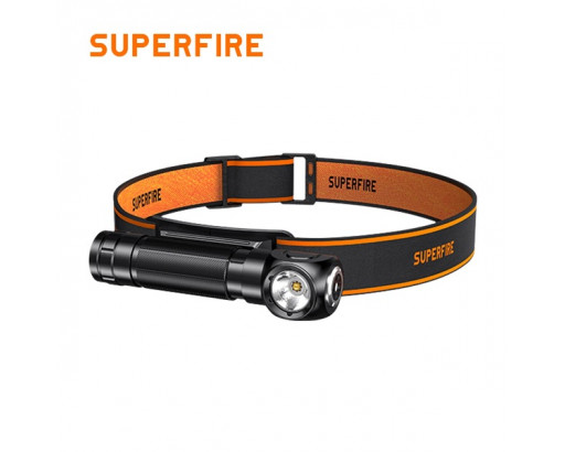 Фонарь Аккум. налобный Superfire TH04 (5W, IP43, заряд от USB, Type-C, 5 режима, акк. , 1*18650, 600лм, магнит)