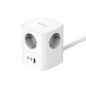 Сетевой фильтр - стойка MIVO MC-404 4 розетки + 1 USB + 2 Tupe-C, 2,4A, PD30W, 2м, 4000W, 16A белый