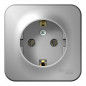 Schneider electriс Blanca Алюминий Розетка ОП-1 с/з без шторок  изол. пл 16А, 220V                BLNRA010113