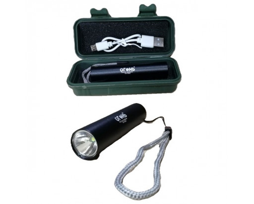 Фонарь ручной (аккум. с зарядкой от USB)  YM-H865 / YM-509T/H-869 в зел. кор.