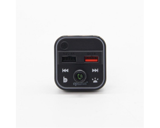 Радио FM-модулятор Eplutus FB-13 (Bluetooth, hands-free,12/24V, 2хUSB, 30W, QC 3.0, AUX, усилитель басов, подсветка)