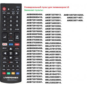 Пульт Универсальный для LG LP1379 V2 Netflix. ivi (современные модели LG без настройки)