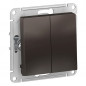 Schneider electriс AtlasDesign Мокко Выключатель 2-клавишный, сх.5, 10АХ, механизм, ATN000651