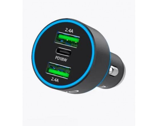 АЗУ MIVO MU-344Q (2xUSB-A+Type-C, QC3.0, 30W)