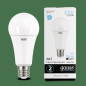 Лампа светодиодная Груша E27 30W 220V 6500K Матовая A67 2390Лм (70х145мм) Gauss Elementary 73239