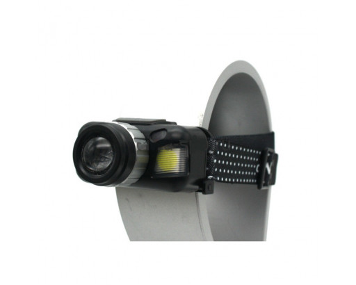 Фонарь Аккум. налобный (зарядка от USB, Type-C, зум, датчик,LED+COB) FA-HL02