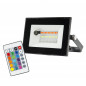 Прожектор Светодиодный  20W RGB с пультом (1250lm 120°) ULF-F60-20W/RGB IP65 200-240V BLACK Uniel