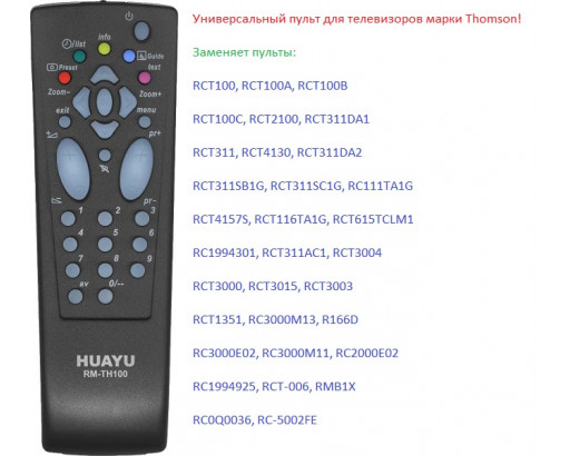 Пульт универсальный для Thomson RM-TH100 корпус пульта RCT-100