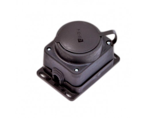 Розетка каучук прямая с заглушками ОП-1 с/з  NE-AD    2Р+РЕ 1х16А 220-240V IP44 4003 (Турция)