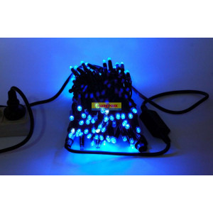 Гирлянда УЛИЧНАЯ Нить  70 LED Синий, мерцающ.,  без контроллера, чёрный толстый провод, 7 метров (70)