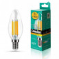 Лампа светодиодная Свеча E14 _12W 220V 3000K ФИЛАМЕНТ C35 750Лм (38х106мм) Camelion LED12-C35-FL/830/E14 13708