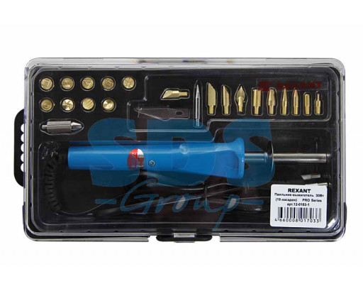 Паяльник-выжигатель (19 насадок) ПРОФИ  220V/30W  (ZD-972A)  REXANT    12-0183-1
