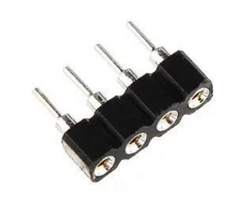 Минипереходник LC-M-5050rgb штекер-гнездо (4 контакта) для светодиодных лент  "А"