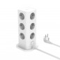 Сетевой фильтр - стойка MIVO MC-412 12 розеток + 1 USB + 2 Tupe-C, 2,4A, PD30W, 2м, 4000W, 16A белый