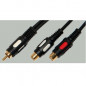 Переходник на проводе 1 штекер RCA - 2 гнезда RCA  30см  5-102 0.3