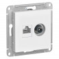 Schneider electriс AtlasDesign Белый Розетка двойная ТВ + компьютерная RJ-45, кат. 5Е,  ATN000189