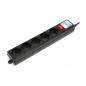 Сетевой фильтр Power Cube 5-розеток 10А (2200W ) шнур 3м, черный графит С/З  SPG5-C3
