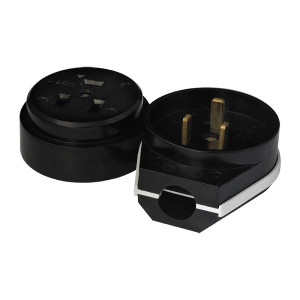 Разъём РШ-ВШ 32А 220V 2Р+РЕ ОУ черный Наружный  Universal 1234  (86239)