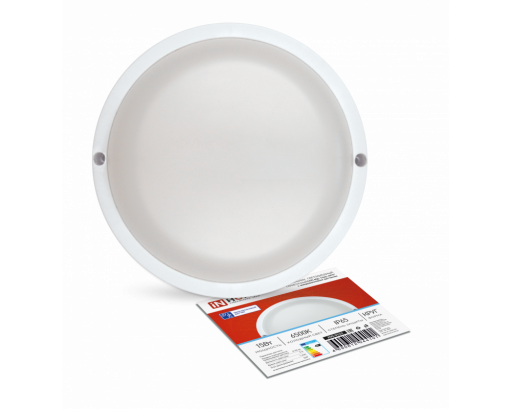 Светильник накладной LED СПП-МД-1565-КРУГ 15W  220V 6500К 1440Лм с микроволновым датчиком движения IP65 IN HOME 4101
