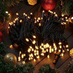 Гирлянда УЛИЧНАЯ Нить  70 LED Теплый белый, без контроллера,постоянное свечение, черный толстый провод, 7 метров