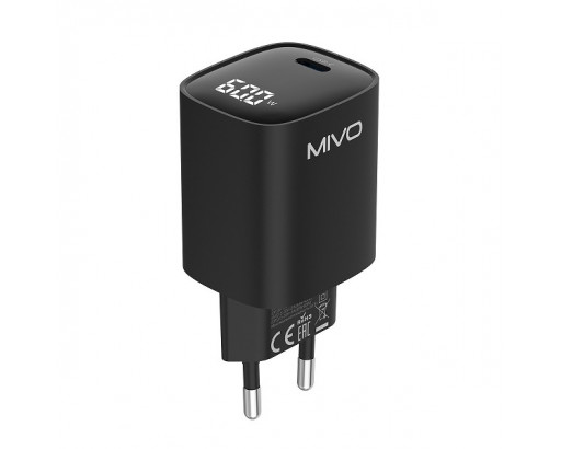 СЗУ 3A 60W 1хType-C 5V-20V=1,35-3А (GaN, PD, AVS, DPS, индикатор) MIVO MP-600Q