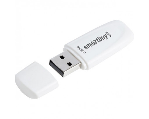Флеш-накопитель USB 16-Gb Smartbuy USB3.0/3.1    Scout White (SB016GB3SCW)