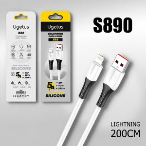 Кабель USB - Lightning Ugetus X82 (2 м) силиконовый