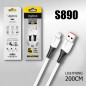 Кабель USB - Lightning Ugetus X82 (2 м) силиконовый