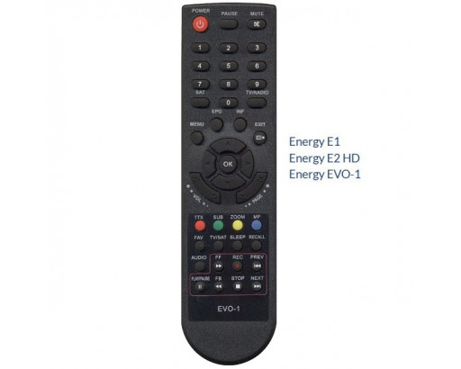 Пульт EVO-01   заменяет Globo X90, EVO 07HD / EVO 09HD       Energy E1         (Телекарта)