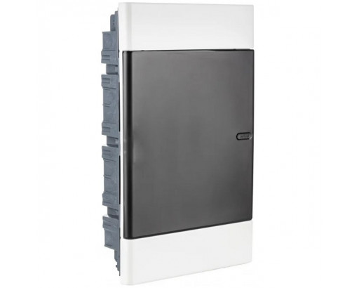 Бокс ЩРВ-П-36 OVIVO IP40 (в.ш.г. 355х300х104) пластик встраиваемый (с гидроуровнем), черная крышка  330-010204-036