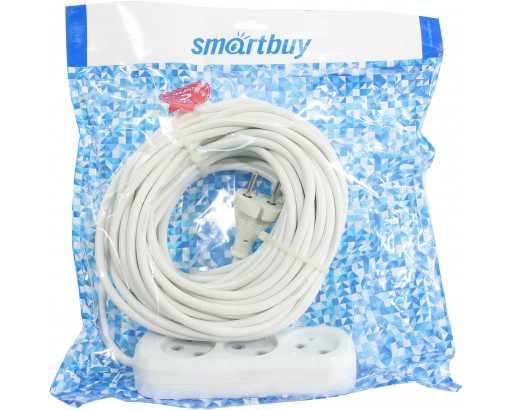 Удлинитель электрический Smartbuy, 3 гнезда 10 метров 10А/2,2kW без заземления ПВС 2х1,0 (SBE-10-3-10-N)/30