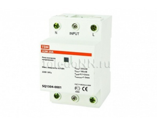 Реле напряжения 1ф. серии АЗМ 32А-220V TDM SQ1504-0003 ЗАКАЗ