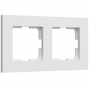 WERKEL Рамка Slab (Белый софт / Белый матовый) на 2 поста    W0022961