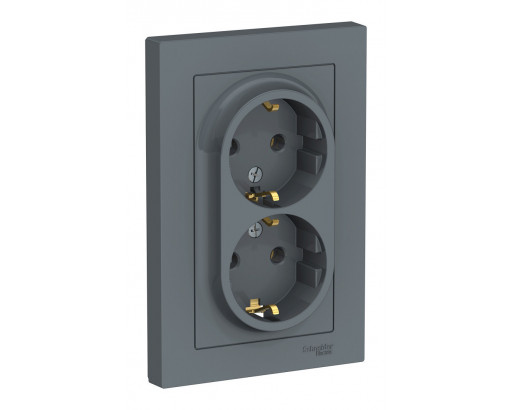 Schneider electriс AtlasDesign Грифель Розетка 2-я с заземлением, 16А, механизм, ATN000724