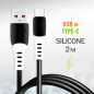 Кабель USB - Type-C R82 Силиконовый (2 м) без упак.