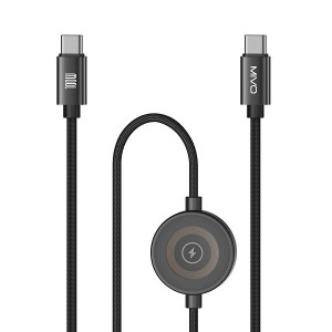 Кабель 2 в 1 Type-C - Type-C для iWatch MIVO MX-78TW (1.2м, 20V-5.0А, 5W/100W)
