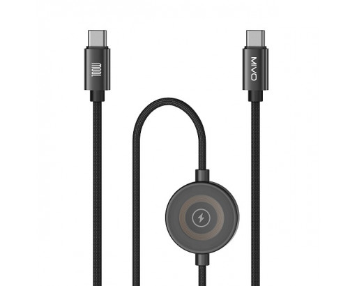 Кабель 2 в 1 Type-C - Type-C для iWatch MIVO MX-78TW (1.2м, 20V-5.0А, 5W/100W)