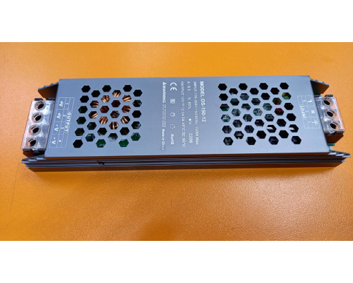 Блок питания для светодиодной ленты 12V IP20 150W (12.55A) открытый (193х53х26) DS-150-12 (H) Mlian