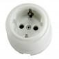 Розетка фарфоровая Болонь Белый 2П+З 16А 220V белая SQ1820-0007 TDM
