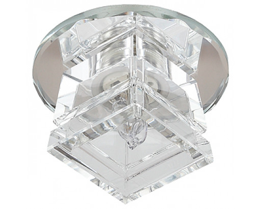 DK48A SL/WH Светильник ЭРА декор «лотос» G9,220V, 40W, зеркальный/прозрачный