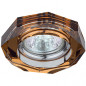 DK6 CH/T Светильник ЭРА декор стекло объемный многогранник MR16,12V, 50W, GU5,3 хром/янтарь