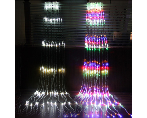 Гирлянда     Дождь  шир.300сm x выс.200сm, Мульти, 240 LED, ЭФФЕКТ ВОДОПАДА, прозрачный провод (560)