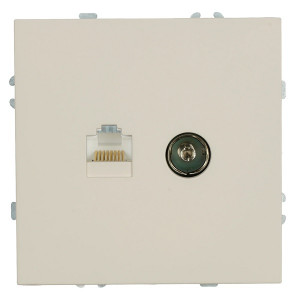 STEKKER СУ Эмили Кашемир Розетка TV+ компьютерная RJ-45 (механизм) 1-местная , RST00-5106-08 (49898)