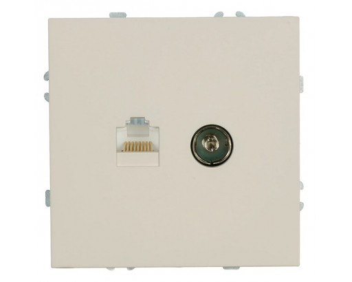 STEKKER СУ Эмили Кашемир Розетка TV+ компьютерная RJ-45 (механизм) 1-местная , RST00-5106-08 (49898)