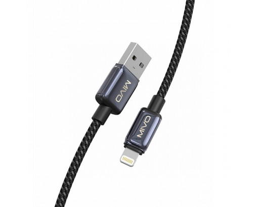 Кабель USB - Lightning MIVO MX-76L, тканевый, 2.4A (1 м)