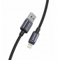 Кабель USB - Lightning MIVO MX-76L, тканевый, 2.4A (1 м)