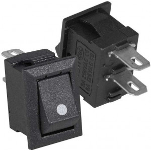 Переключатель мини KCD5-101 / SC-719  2c черный